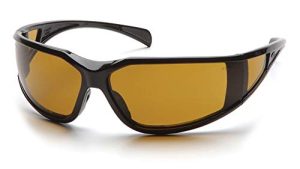 Pyramex Exeter Safety Eyewear, Shooter’S Amber Anti-Fog Lens With Black Frame