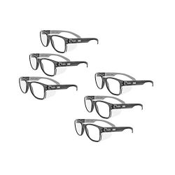 MAGID Gemstone Y50 Performance Anti-Fog Safety Glasses with Side Shields, Clear Lens, Scratch-Resistant Polycarbonate Lenses, 6 Pairs