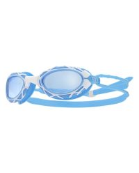 TYR Nest Pro Swim Goggles – Beijing 2008 Olympic Stadium–Inspired Design, Wide Peripheral Vision, Anti-Fog, UV Protection, Blue/White
